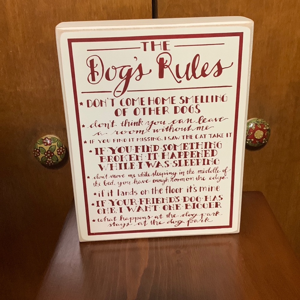 Designs by Kathy-“The Dog’s Rules” Picture